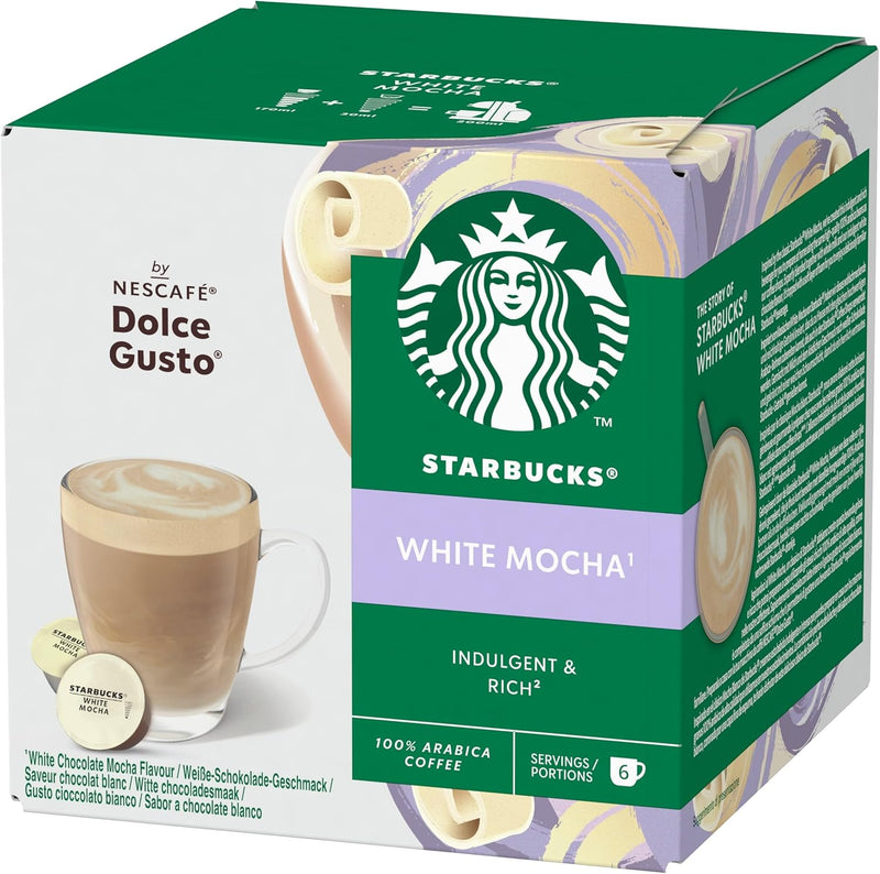 Load image into Gallery viewer, STARBUCKS® White Mocha DOLCE GUSTO BUNDLE - 36CAPS Indulgent and Rich
