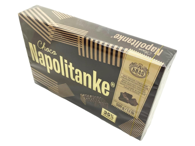 Afbeelding laden in Galerijviewer, NAPOLITANKE KRAS Premium Wafels - Premium Wafelkoekjes met Heerlijke Melk, Chocolade Crème, Hazelnoot, Citroen en Sinaasappel Vulling - Verschillende Groottes (500 g, 6 Stuks) 
