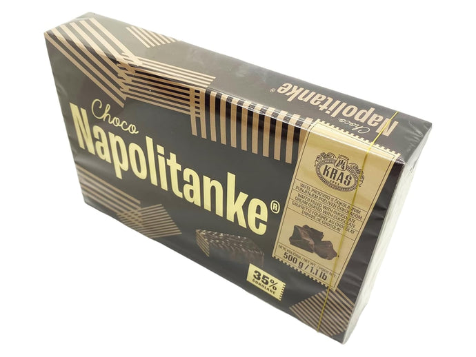 NAPOLITANKE KRAS Premium Waffles - Premium Waffle Biscuits with Delicious Milk, Chocolate Cream, Hazelnut, Lemon and Orange Fillings - Various Sizes (500 g, Pack of 12)