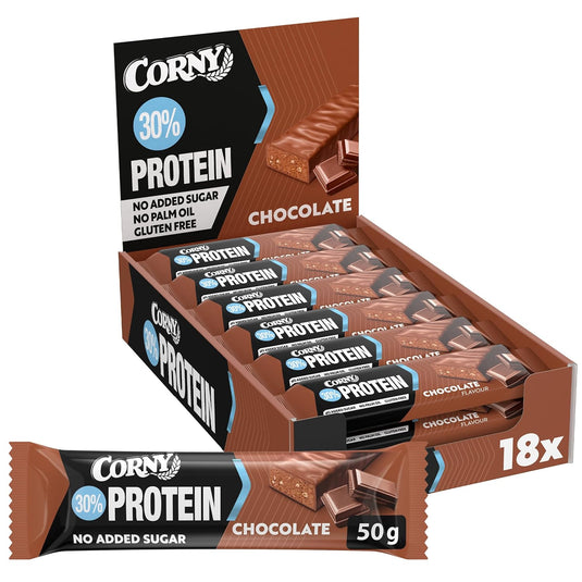 CORNY High Protein Power Chocolate Collagen 50g - (18 Pack)