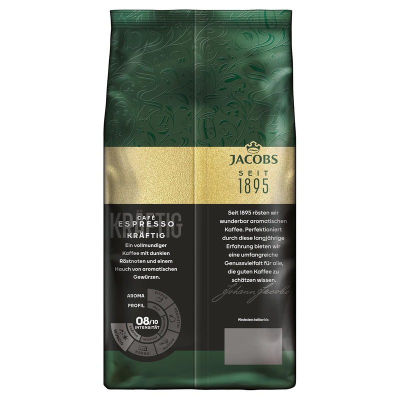 Load image into Gallery viewer, Jacobs Café Espresso Kräftig Coffee Beans 1 kg – Dark Roast Whole Bean Espresso Blend, Intense &amp; Full‑Bodied
