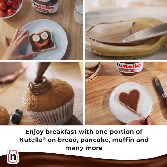 NUTELLA Mini Portions 15 g – 60-Pack Chocolate Hazelnut Spread – Perfect for Breakfast, Snacks & On-the-Go