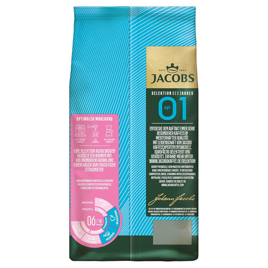 Jacobs Selektion des Jahres No. 1 – 1 kg Whole Bean Coffee – Balanced Medium Roast with Fruity & Citrus Notes