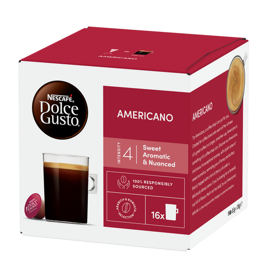 Americano  DOLCE GUSTO 16 CAPS. Sweet aromatic and Nuanced