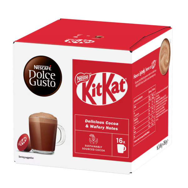 Load image into Gallery viewer, KitKat® Hot Chocolate DOLCE GUSTO BUNDLE - 48CAPS. Wafery &amp; Cocoa notes
