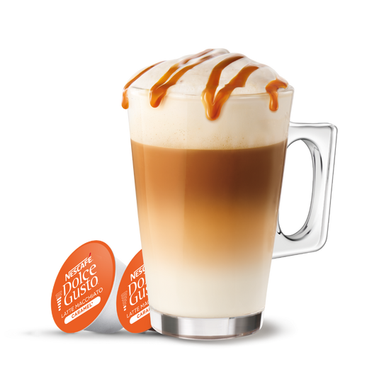 Caramel Latte Macchiato DOLCE GUSTO 16CAPS. Beautiful creamso