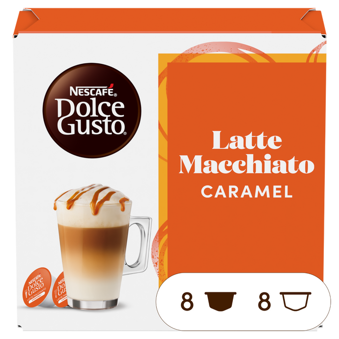 Caramel Latte Macchiato DOLCE GUSTO 16CAPS. Beautiful creamso