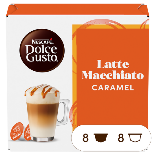 Caramel Latte Macchiato DOLCE GUSTO 16CAPS. Beautiful creamso
