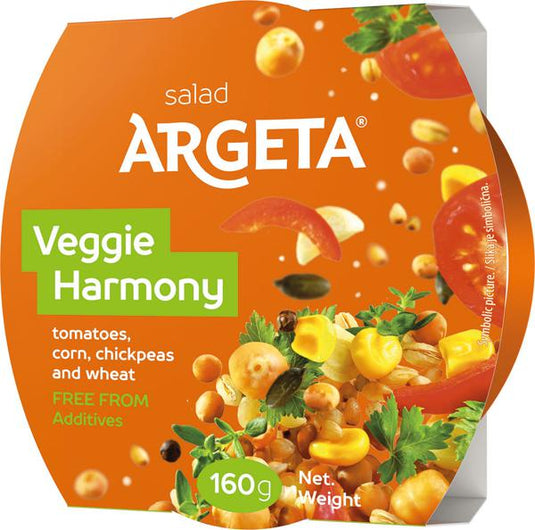 ARGETA Veggie Salad 160 g – Ready-to-Eat Vegetable Salad – Plant-Based & Convenient Meal