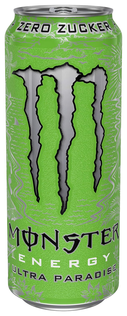 Monster Energy Ultra Paradise - Caffeinated Energy Drink with Combination of Apple, Kiwi and Cucumber - No Sugar and No Calories - in Practical Disposable Tins (12 x 500 ml)