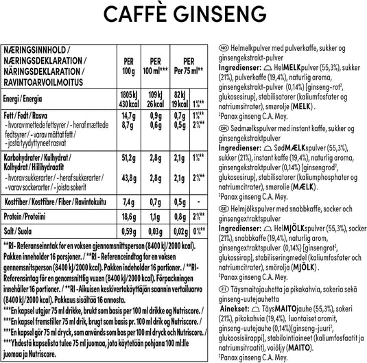 Espresso ginseng DOLCE GUSTO 16CAPS.