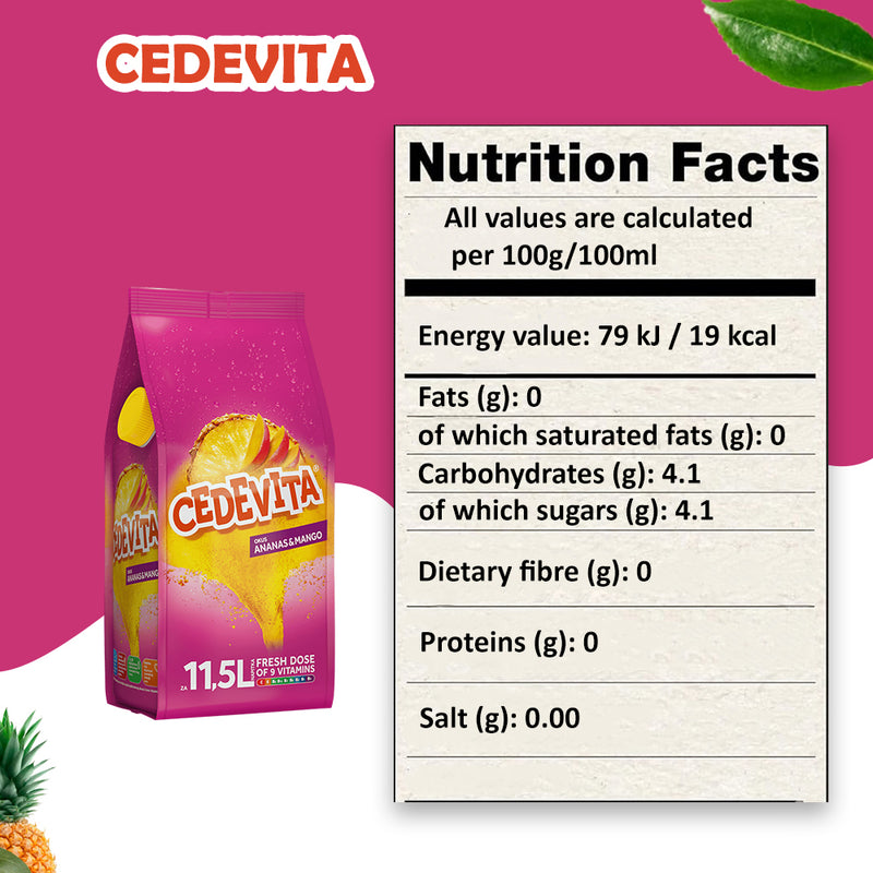 Load image into Gallery viewer, Cedevita Ananas &amp; Mango 9 Vitamins Makes 11.5 L

