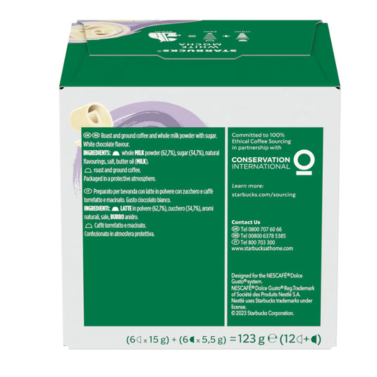 STARBUCKS® White Mocha DOLCE GUSTO BUNDLE - 36CAPS Indulgent and Rich