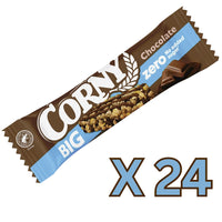 CORNY BIG Zero Chocolate 40 g - Zero Added Sugar Snack Bars (24 Pack)