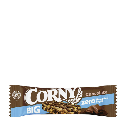CORNY BIG Zero Chocolate 40 g - Zero Added Sugar Snack Bars (24 Pack)