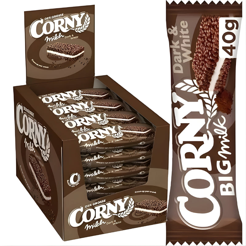 갤러리 뷰어에 이미지 로드, CORNY BIG Milk Dark &amp; White 40 g  -  24 Pack
