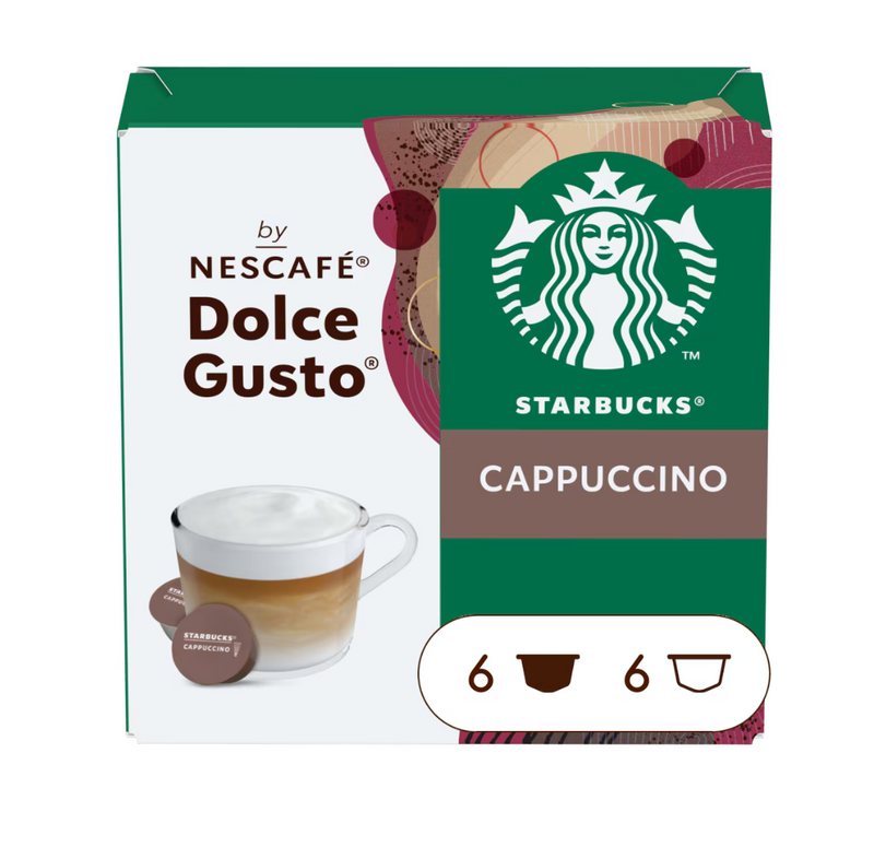 Load image into Gallery viewer, STARBUCKS® Cappuccino DOLCE GUSTO 12CAPS Indulgent and delicious
