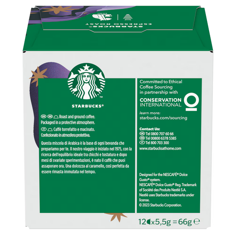 갤러리 뷰어에 이미지 로드, STARBUCKS® Espresso Dark Roast DOLCE GUSTO BUNDLE  - 36CAPS Rich and caramelly
