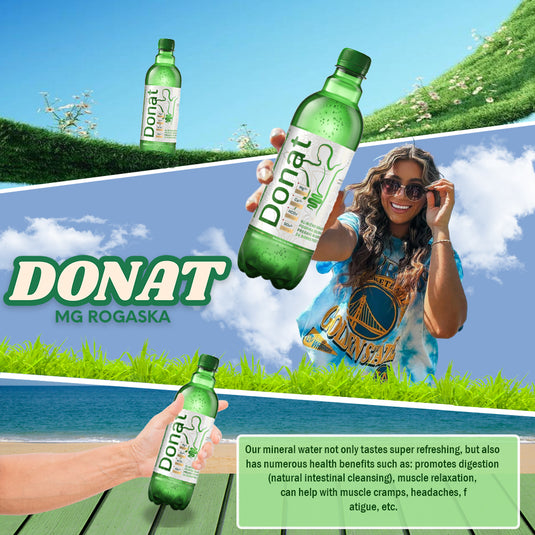 Natuurlijk Magnesiumwater - 500mg Magnesium in 500ml ''Donat Mg'' Bulkverpakking 12x0,5