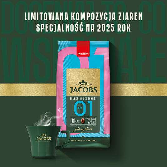 Jacobs Selektion des Jahres No.1 - 1kg Whole Bean Coffee - Balanced Medium Roast with Fruity & Citrus Notes