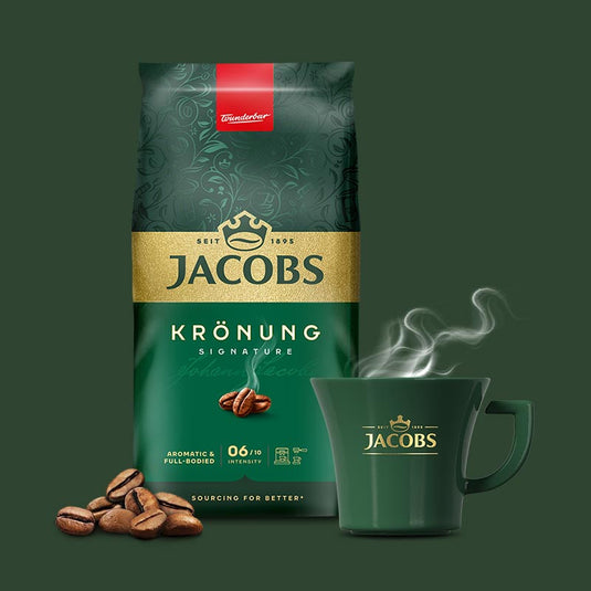 Checked - Jacobs Krönung Coffee Beans 1 kg | Premium German Coffee