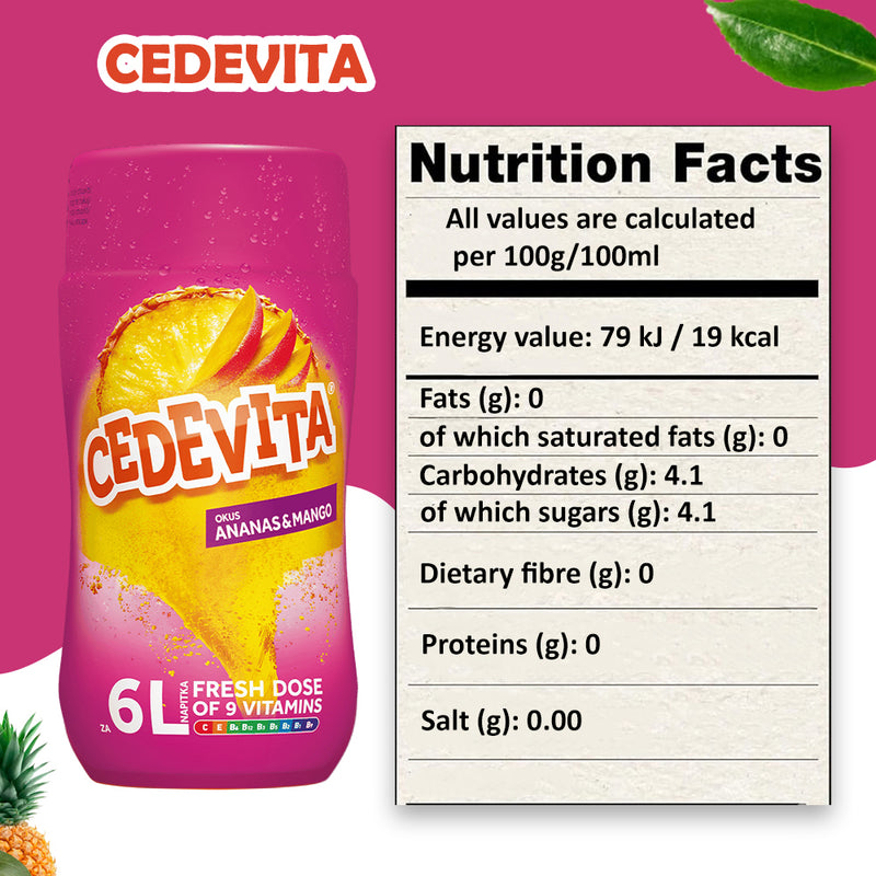 Load image into Gallery viewer, Cedevita Instant Drink Pineapple &amp; Mango  - Refreshing Vitamin Beverage
