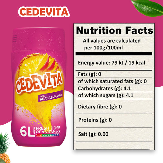 Cedevita Instant Drink Pineapple & Mango  - Refreshing Vitamin Beverage