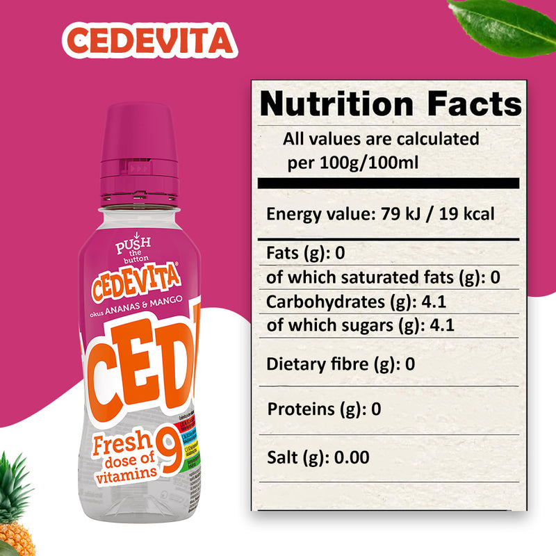 Load image into Gallery viewer, 12-Pack Cedevita Fresh Vitamin Drink (Ananas &amp; Mango)
