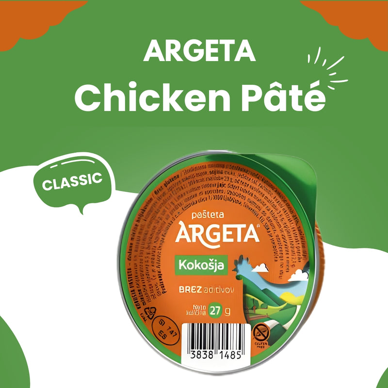 Load image into Gallery viewer, ARGETA Chicken Pâté 27 g – Classic Chicken Spread – Smooth &amp; Creamy Meat Pâté – Ready to Eat Snack – Premium Quality
