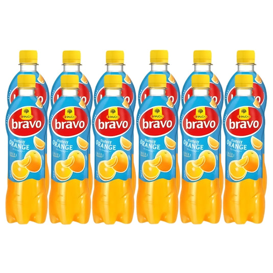RAUCH Bravo Sunny Orange 0.5L PET - Orange Fruit Drink (12 Pack