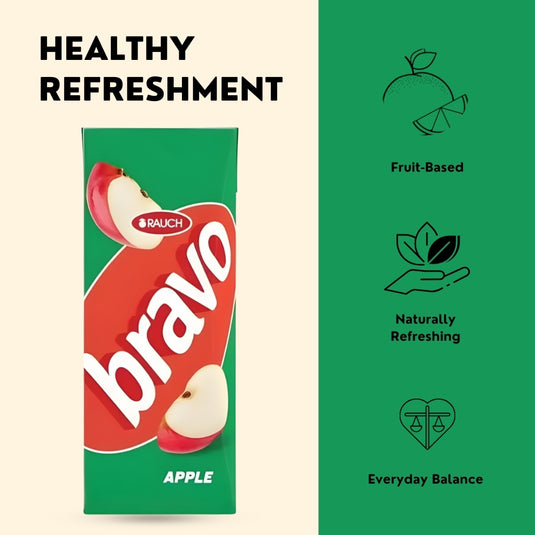 RAUCH Bravo Apple Fruit Drink 0.2L - Apple Juice Drink (27 Pack)