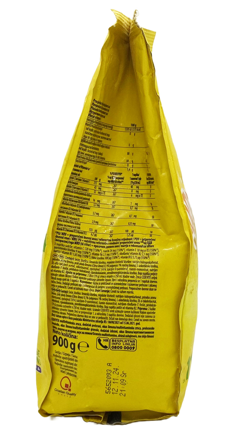 Load image into Gallery viewer, Cedevita Lemon 2 x 900 g Lemon Powder Makes 23 L Juice -  Alcohol-free from Croatia
