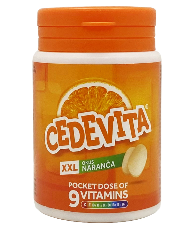 Afbeelding laden in Galerijviewer, Cedevita Multivitamine Gezonde en zoete gummy snoepjes met 9 essentiële vitamines in oranje glazen smaak - Een zak vol vitamines om het immuunsysteem te versterken - Verpakking van 15 gummy snoepjes 
