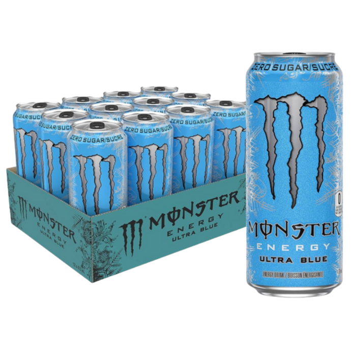 Monster Energy Ultra 12 x 500 ml Blue, Light & Refreshing Energy Drink