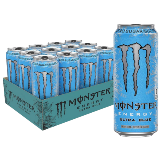 Monster Energy Ultra 12 x 500 ml Blue, Light & Refreshing Energy Drink