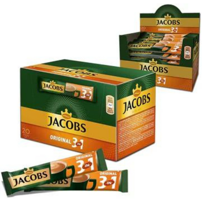 JACOBS 3in1 INSTANT COFFEE 100 STICKS SINGLE SERVINGS