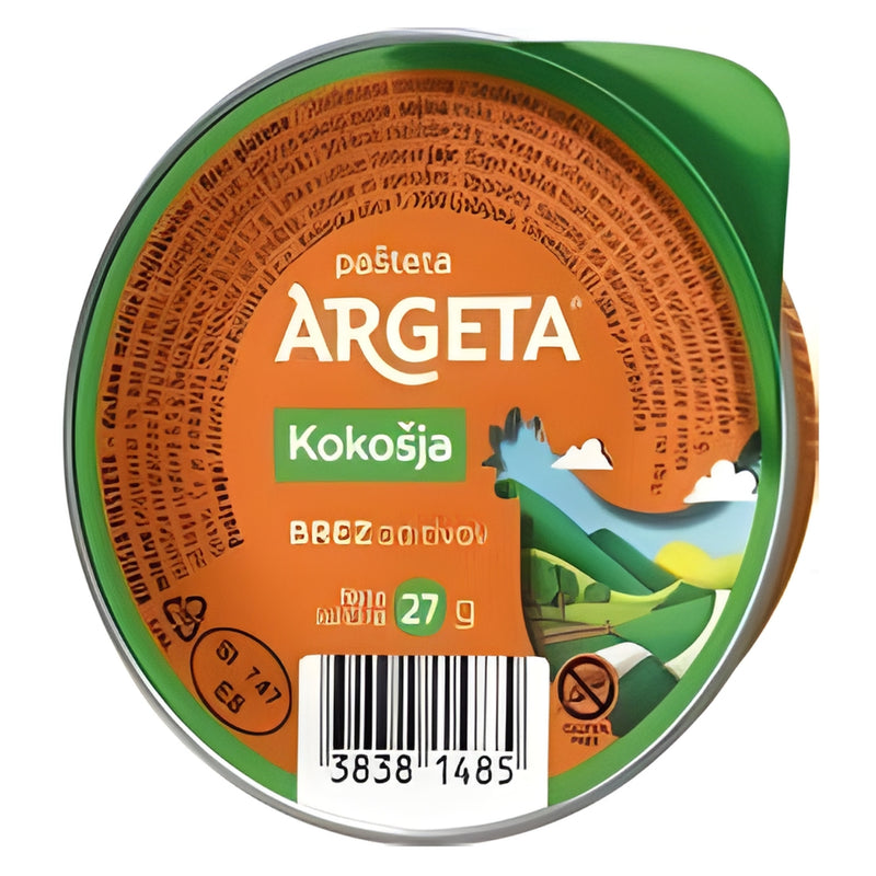 Load image into Gallery viewer, ARGETA Chicken Pâté 27 g – Classic Chicken Spread – Smooth &amp; Creamy Meat Pâté – Ready to Eat Snack – Premium Quality
