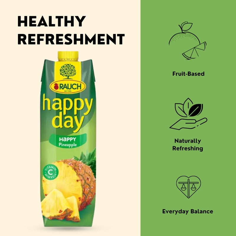 Load image into Gallery viewer, RAUCH Happy Day Pineapple Ananás 35% Fruit Drink 1 L PET
