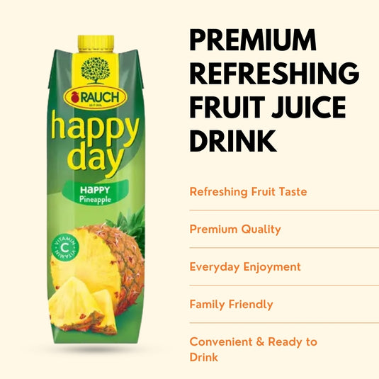 RAUCH Happy Day Pineapple Ananás 35% Fruit Drink 1 L PET