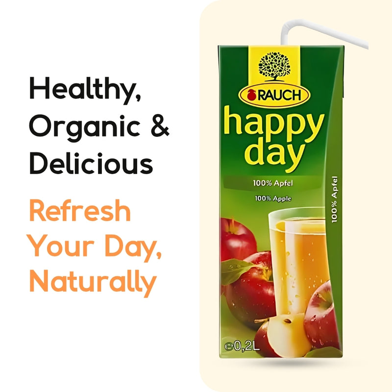 将图像加载到画廊查看器中，RAUCH 快乐苹果汁 100% – 0.2 升 – 27 瓶装
