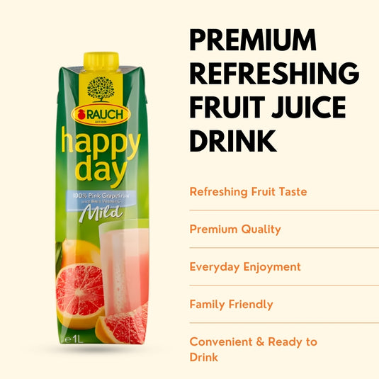 RAUCH 快乐日家庭粉红葡萄柚汁饮料 – 1 升