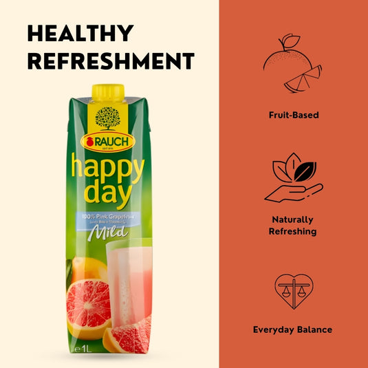RAUCH 快乐日家庭粉红葡萄柚汁饮料 – 1 升