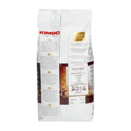 Load image into Gallery viewer, KIMBO Aroma Gold 100% Arabica Coffee Beans - 1kg
