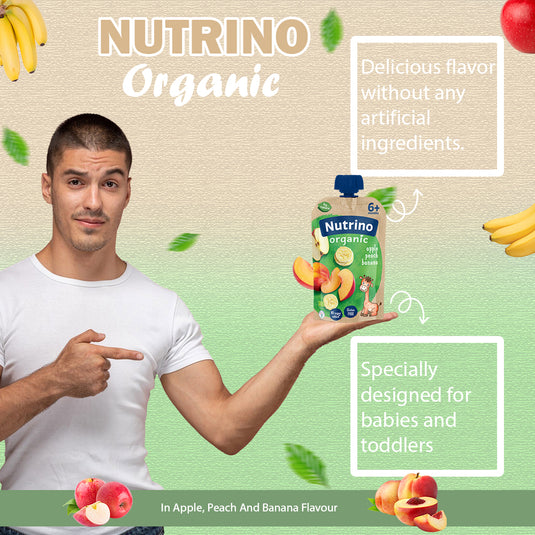 Nutrino BIO apple pear peach 10 x 100g