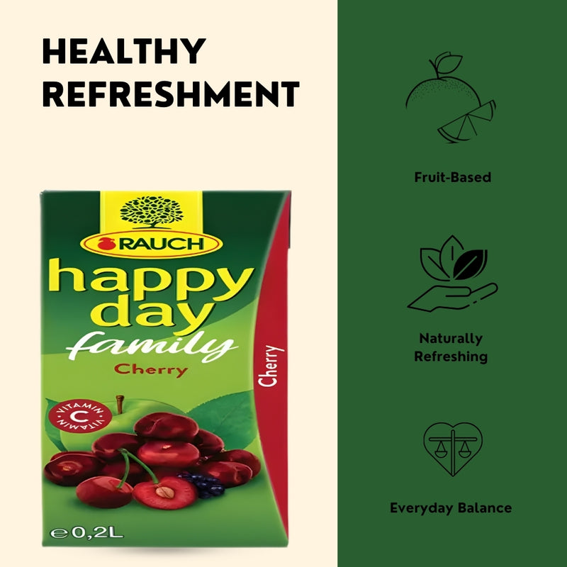Load image into Gallery viewer, RAUCH Happy Day Cherry 35% Fruit Drink 27 x  0.2 L PET
