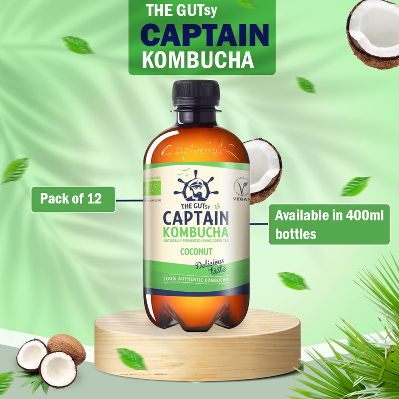 将图像加载到画廊查看器中，Captain Kombucha 椰子夏日海滩口味，12 x 400 毫升
