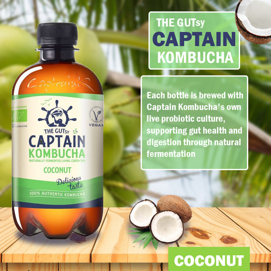 Captain Kombucha 椰子夏日海滩口味，12 x 400 毫升