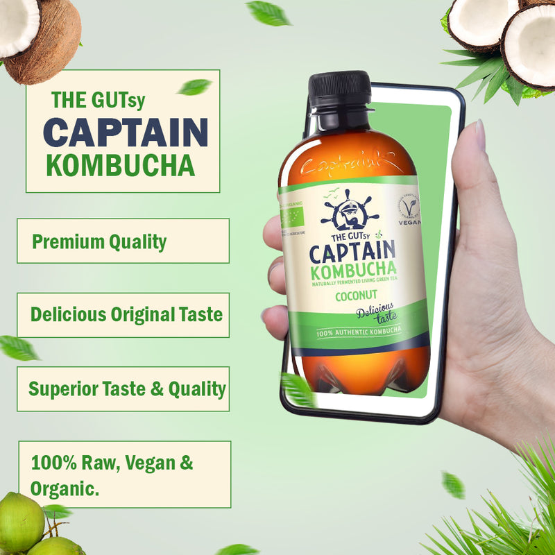 将图像加载到画廊查看器中，Captain Kombucha 椰子夏日海滩口味，12 x 400 毫升
