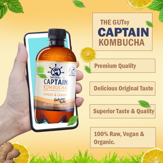 勇敢船长康普茶 12 x 400 毫升 姜柠檬味