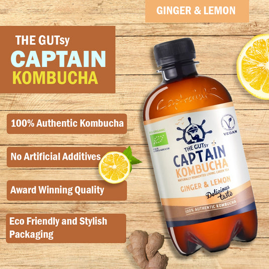 勇敢船长康普茶 12 x 400 毫升 姜柠檬味